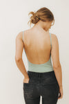 SARA Feather Weight Bodysuit in Mint - Factory Sale
