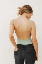 SARA Feather Weight Bodysuit in Mint - Factory Sale