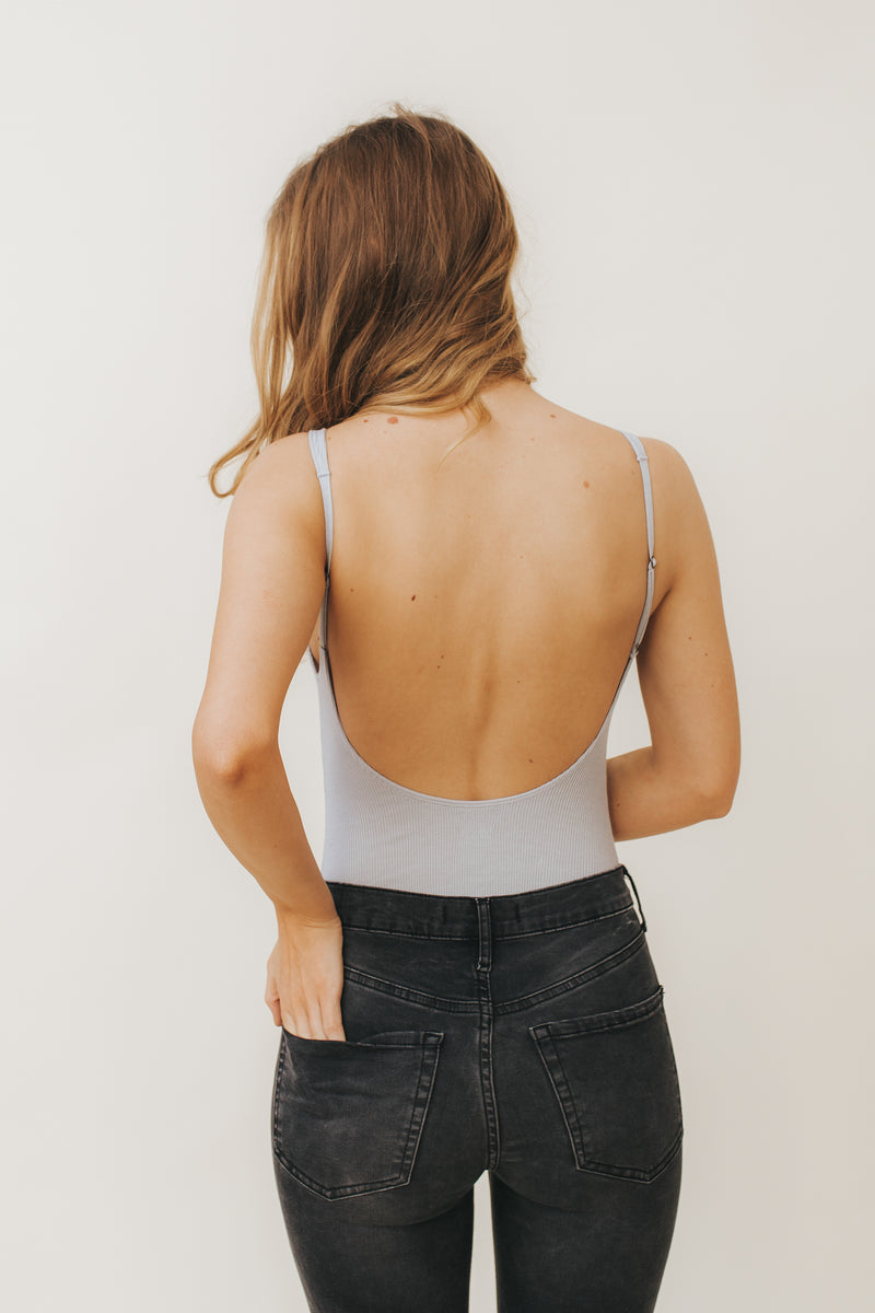 SARA Feather Weight Bodysuit in Mist - Factory Sale