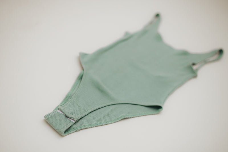 SARA Feather Weight Bodysuit in Mist - Factory Sale