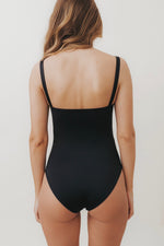 ESTHER Box-Cut One Piece Black