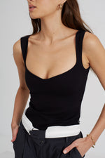 JACQUES Sweetheart Tank in Black