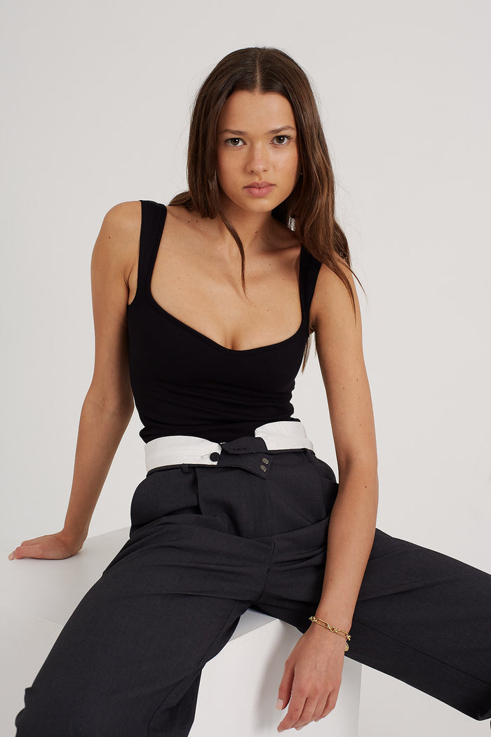 JACQUES Sweetheart Tank in Black