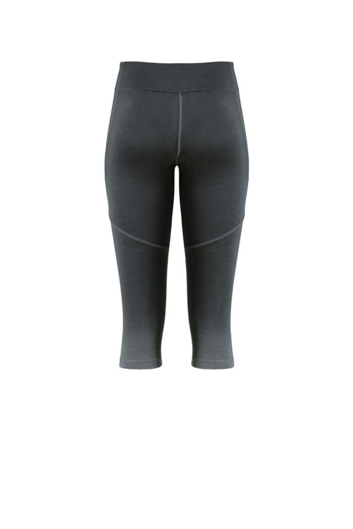 JULIE Capri Sports Leggings in Charcoal - Factory Sale