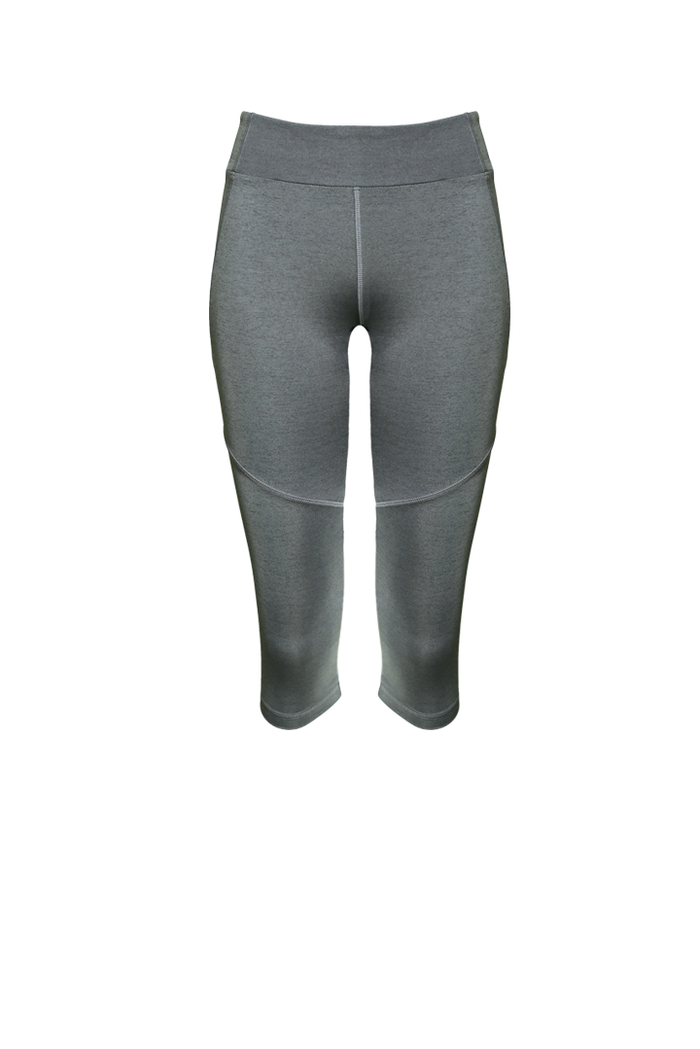 JULIE Capri Sports Leggings in Smoke - Factory Sale