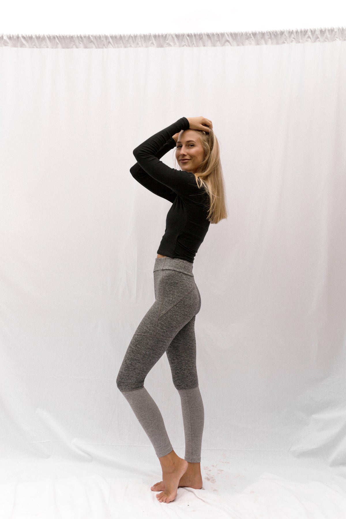 LAGOM Long Sleeved Top in Black