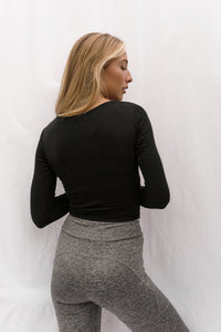 LAGOM Long Sleeved Top in Black