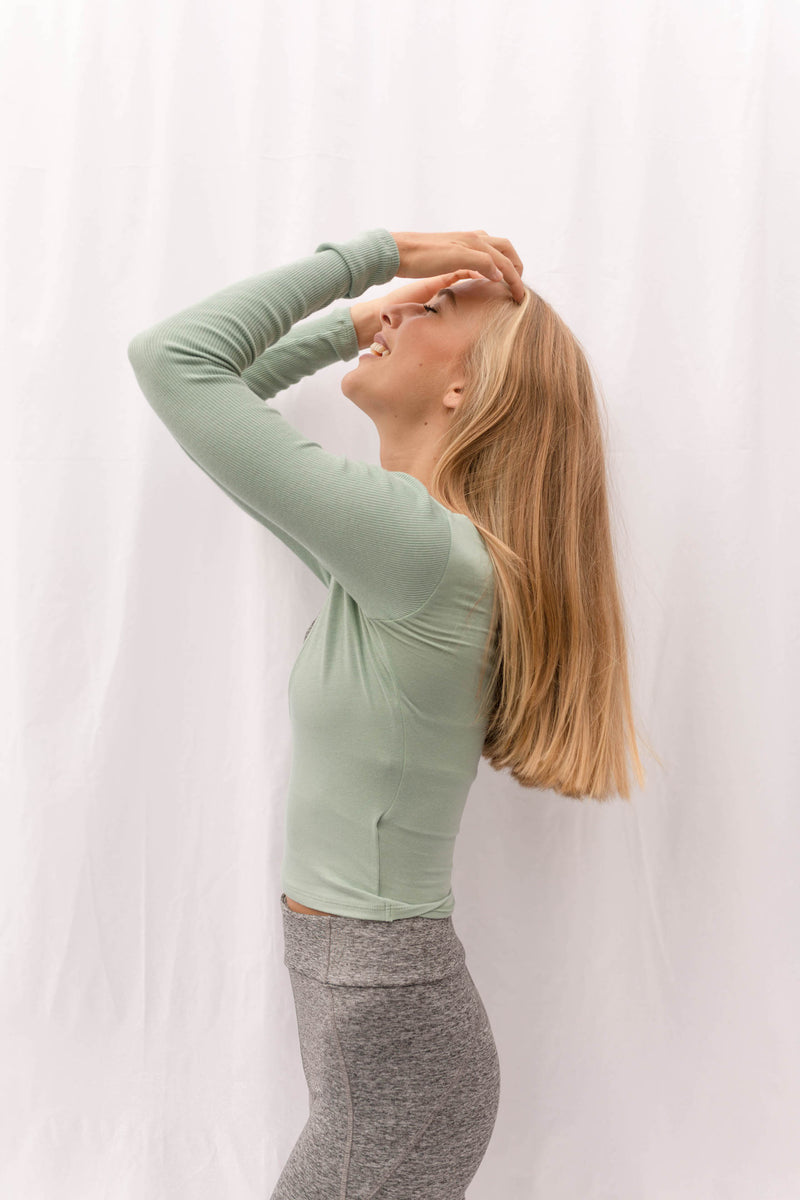 LAGOM Long Sleeved Top in Mint