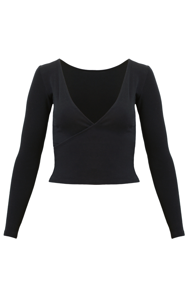 LAGOM Long Sleeved Top in Black