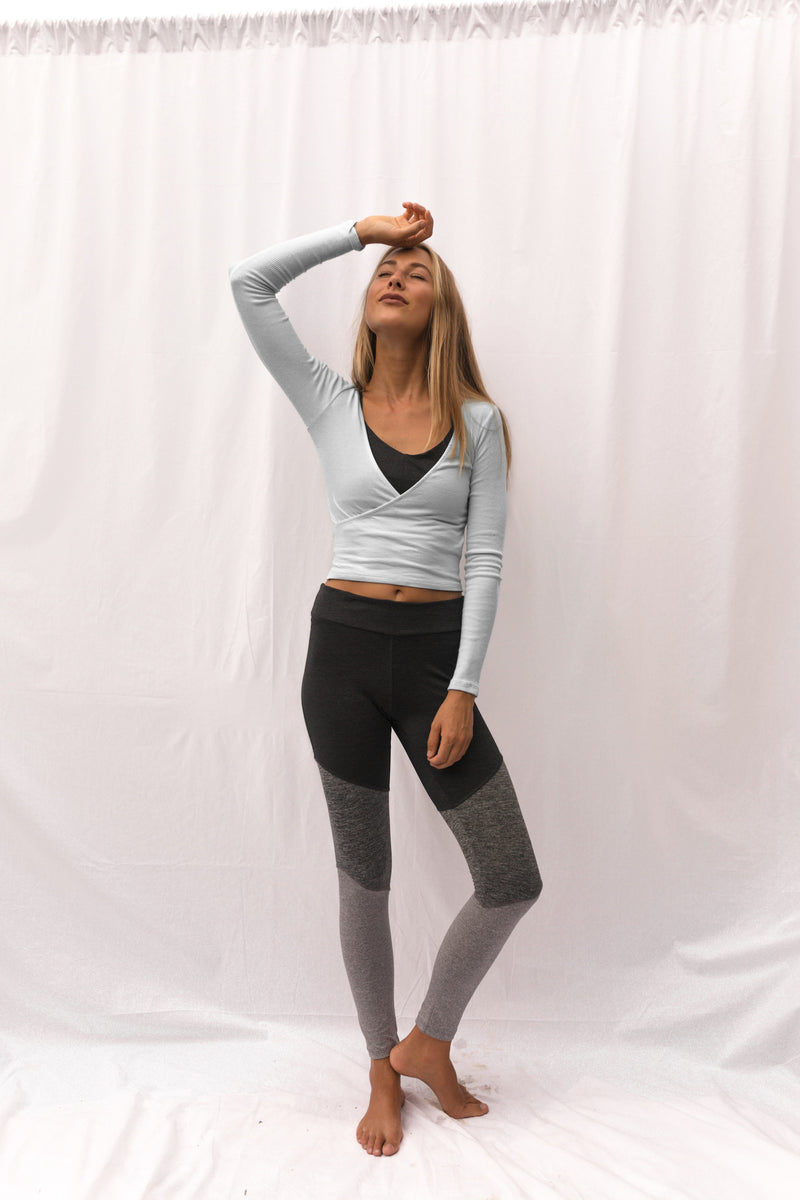 LAGOM Long Sleeved Top in Sky Blue - Factory Sale