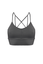 LENA Sports Bralette in Charcoal - Factory Sale