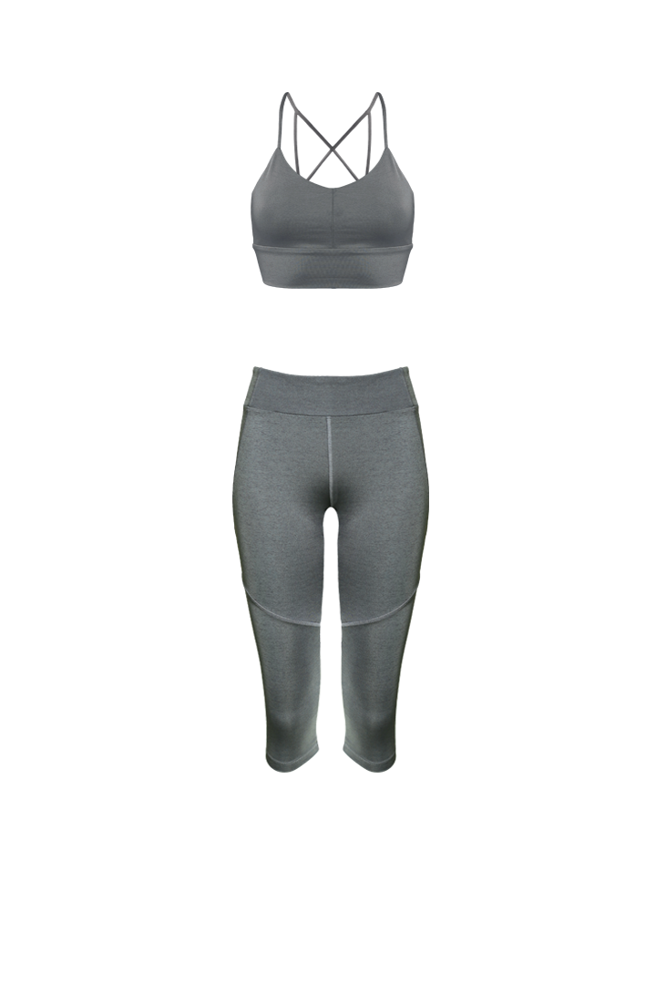 LENA Seamless Bralette in Smoke - Factory Sale