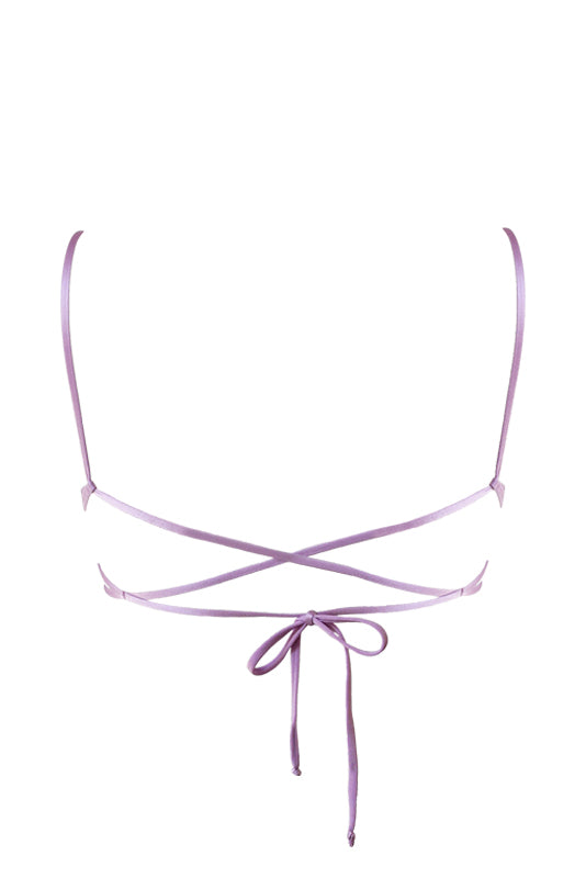 Haut de Bikini MANU Lavande Métallisée