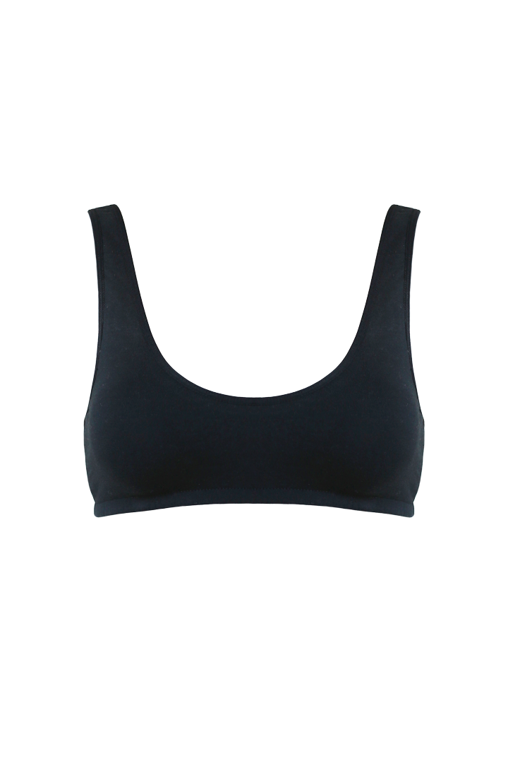 MILOU Scooped Bralette in Black