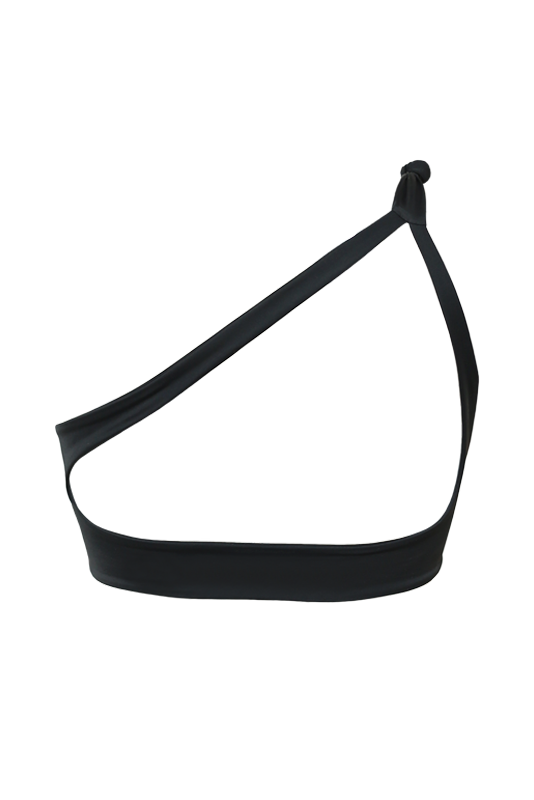 NAYA One Shoulder Bikini Top in Black