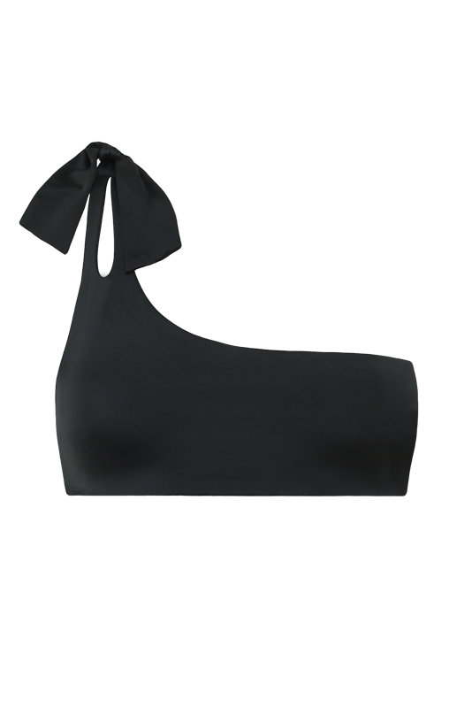 NAYA One Shoulder Bikini Top in Black