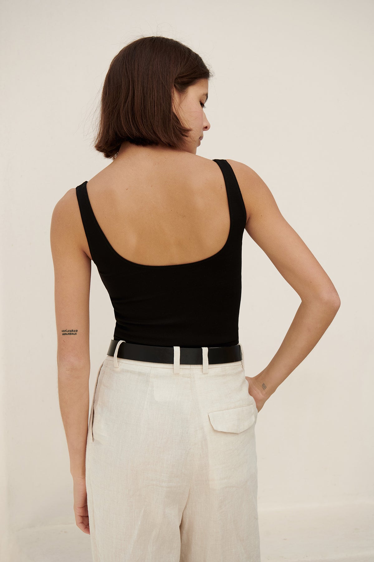 OFIRA Square Neck Tank in Black