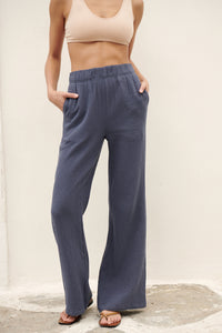 ONDINE Gauze Trousers in Navy