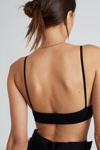 ORIANA Low-Back Bralette in Black