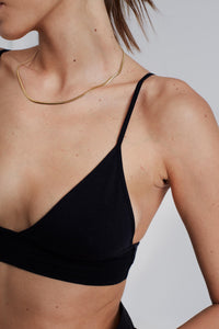 ORIANA Low-Back Bralette in Black