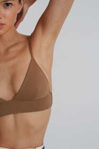ORIANA Low-Back Bralette in Caramel