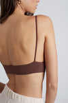 ORIANA Low-Back Bralette in Chocolate