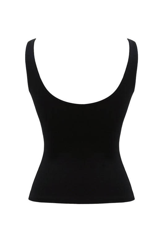 OFIRA Square Neck Tank in Black