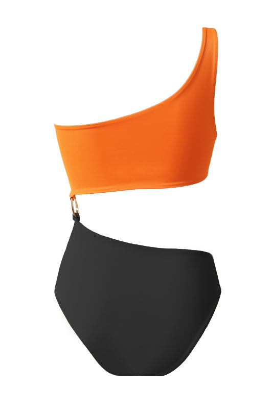 PAULA Trikini Metallic Orange & Black