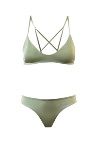 BRAZILIAN Bottoms in Metallic Moss