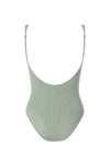 SARA Feather Weight Bodysuit in Mint - Factory Sale