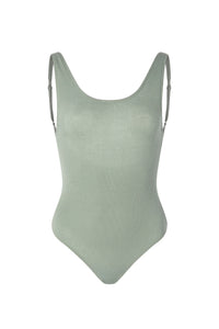 SARA Feather Weight Bodysuit in Mint - Factory Sale