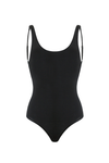 SARA Feather Weight Bodysuit in Black - Factory Sale