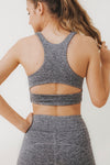 AGNES Cut-Out Bralette in Smoke - Factory Sale