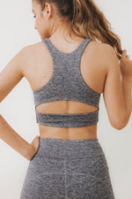 AGNES Cut-Out Bralette in Smoke - Factory Sale