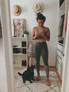 MITSOS Coated Leggings in Cloud & Smoke - Factory Sale