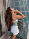 SARA Feather Weight Bodysuit in Mint - Factory Sale