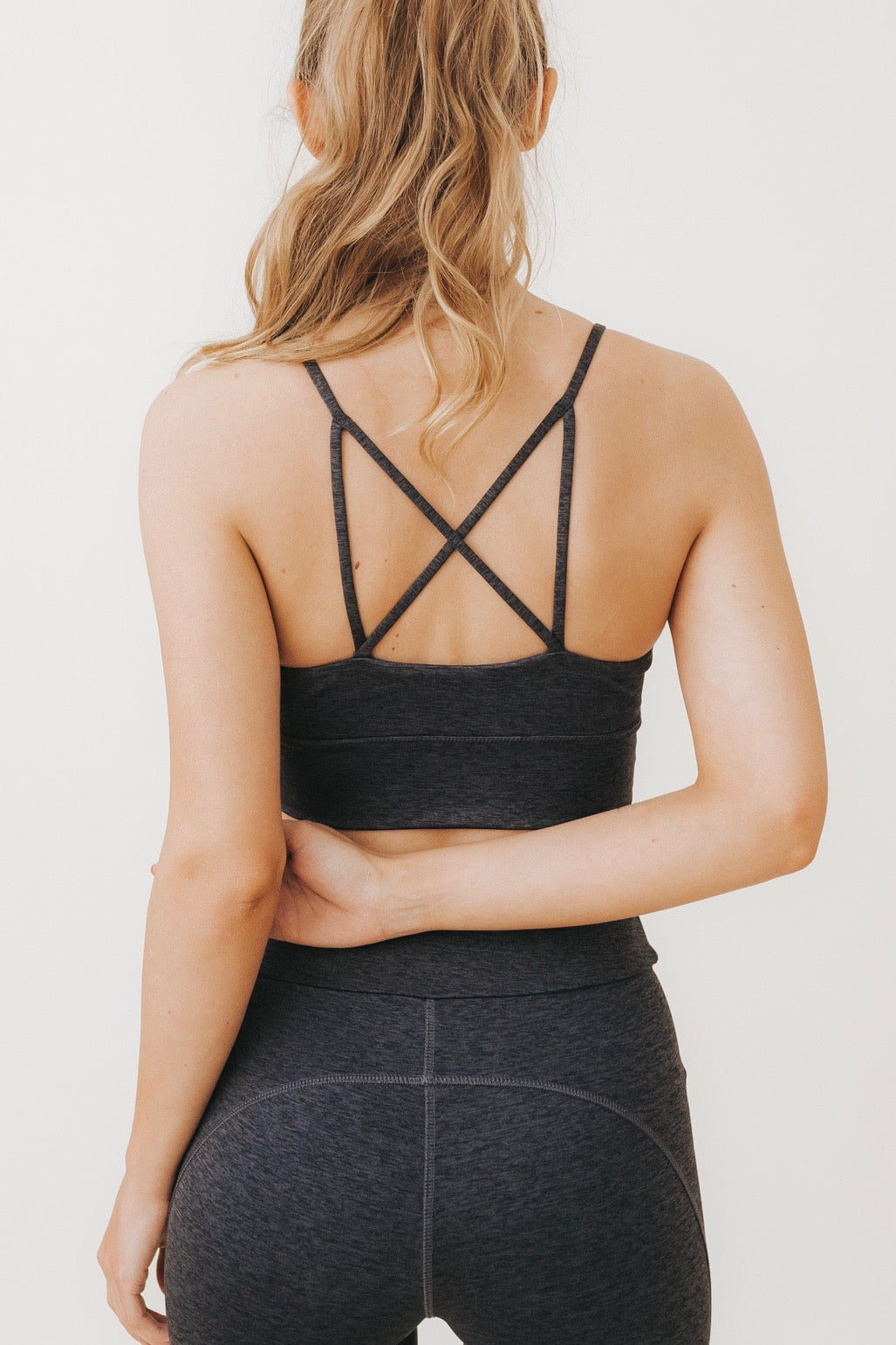 LENA Sports Bralette in Charcoal - Factory Sale