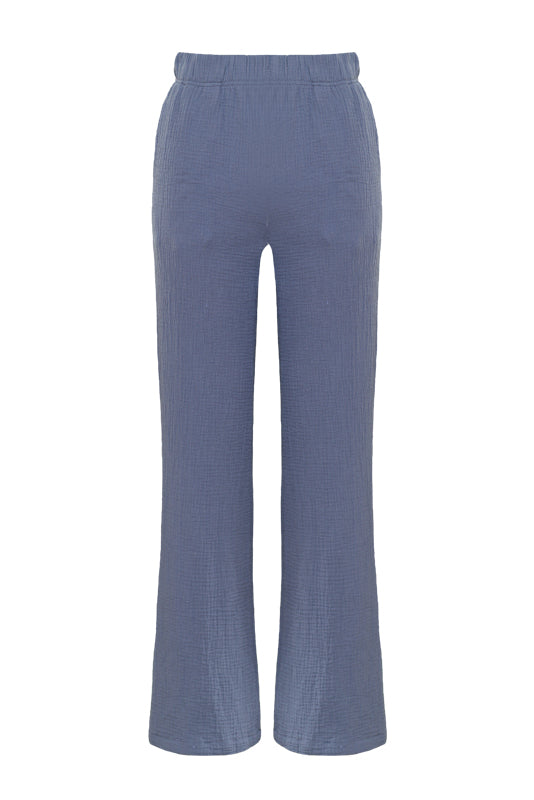 ONDINE Gauze Trousers in Navy