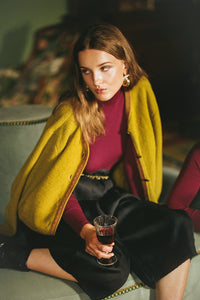 ALEXIOS Turtleneck Bodysuit in Burgundy